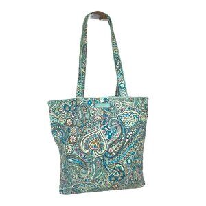 Vera Bradley Daisy Dot Paisley Purse Tote Shoulder Bag Floral Print Quilted Cott